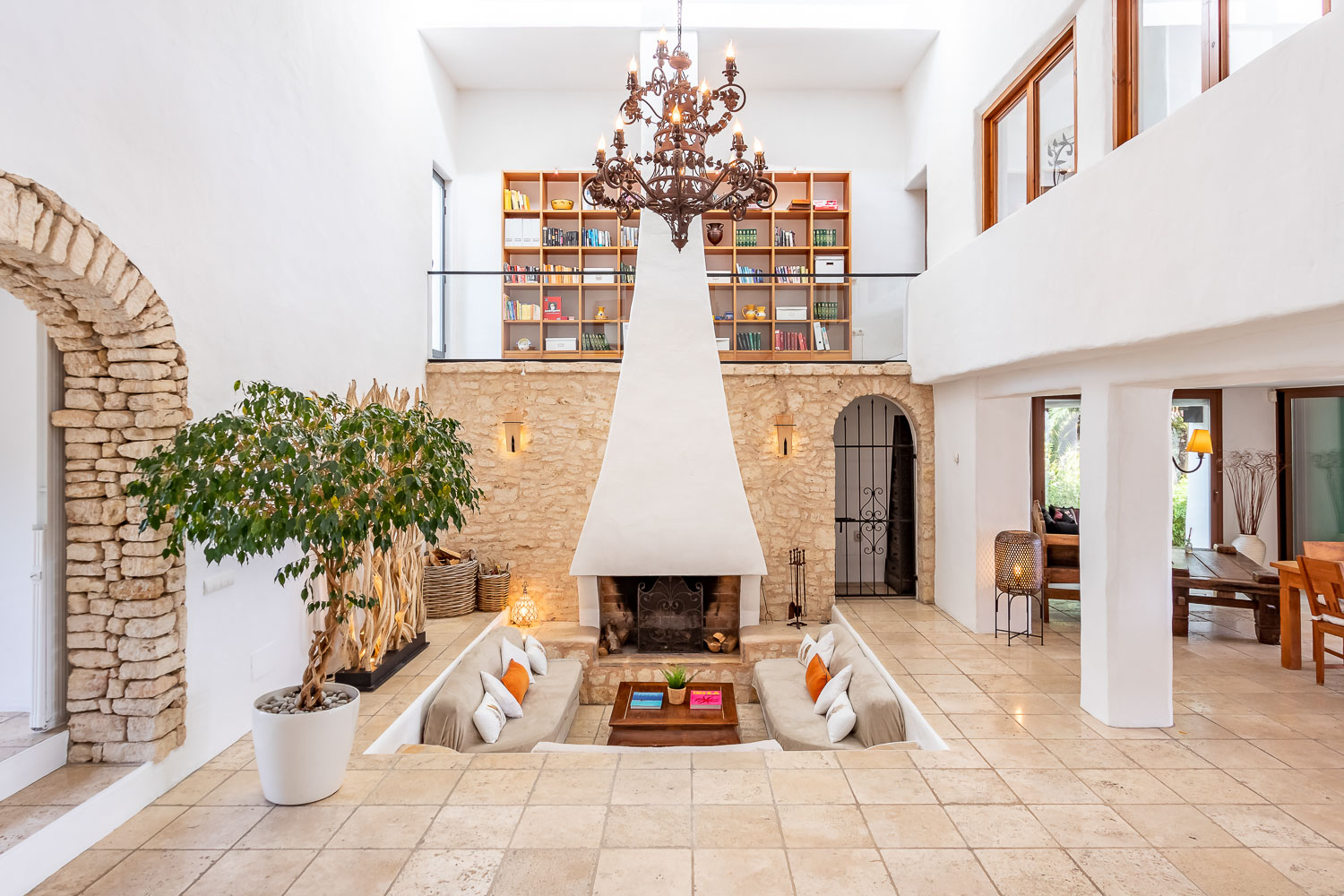 Sunken Lounge Fireplace Area